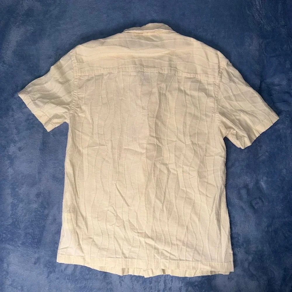 Zara cream button-up shirt